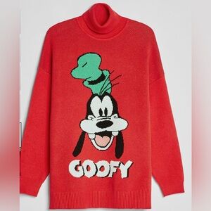 Disney Red Turtleneck Sweater with Goofy